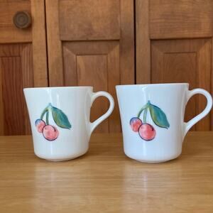 Vintage Corelle “Fruit Basket” Coffee Cups, Set of 2